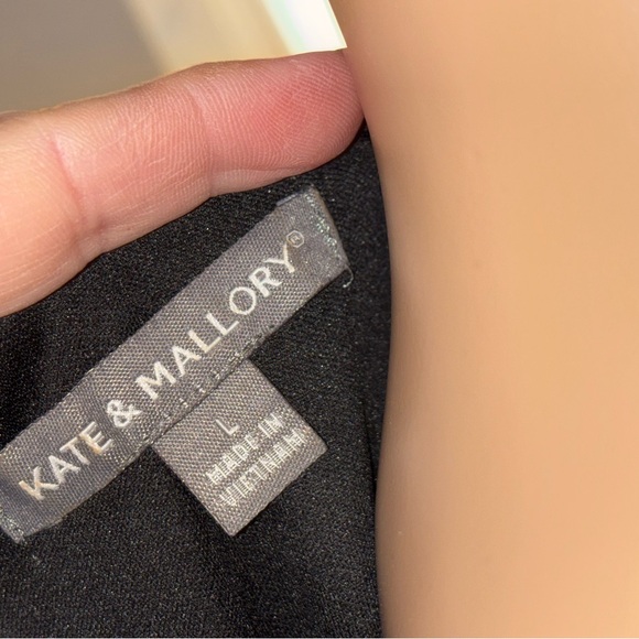 KATE & MALLORY Black Floral Sleeveless Maxi Dress L - Picture 8 of 9